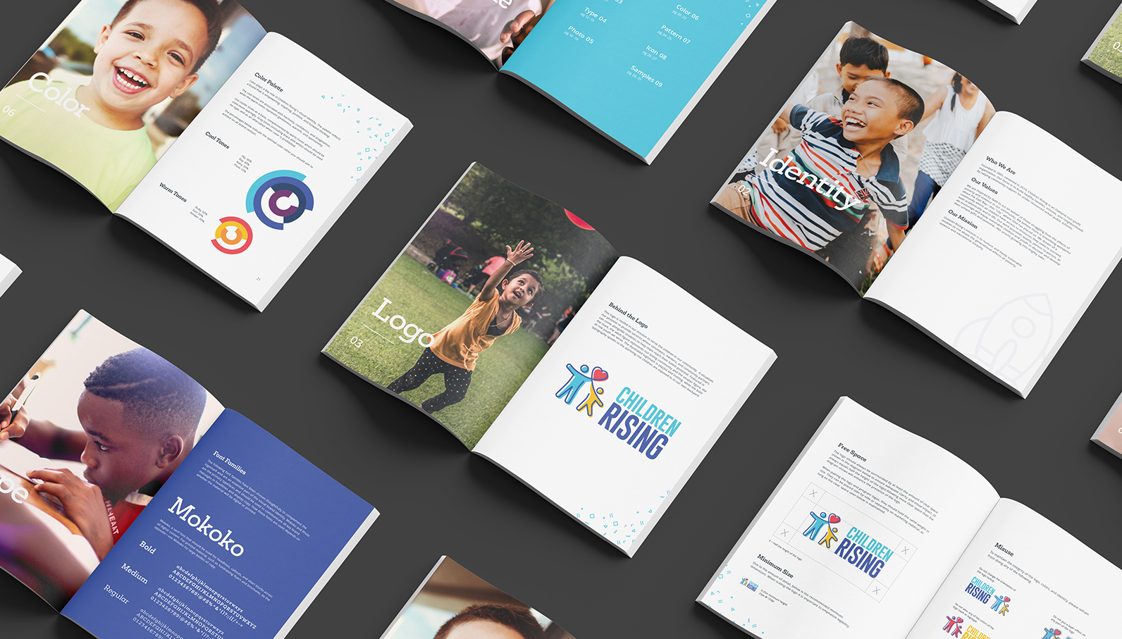 children rising marketing booklet brand guidelines